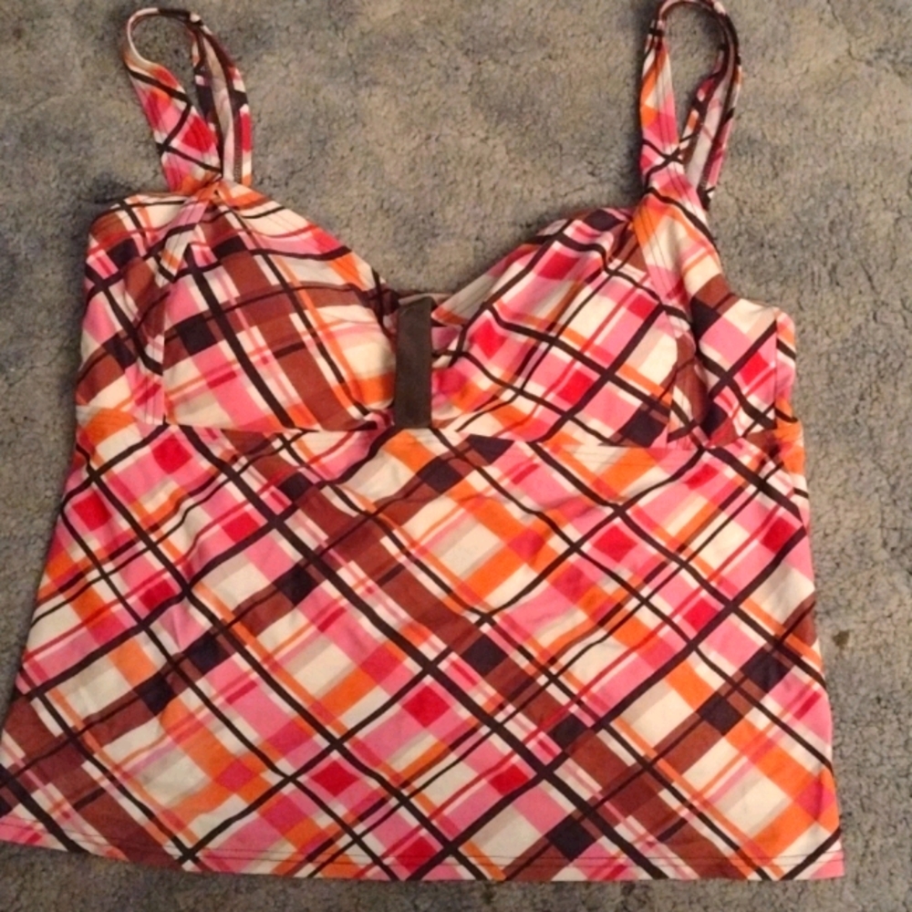 Cute multi color swim top Ladies XL